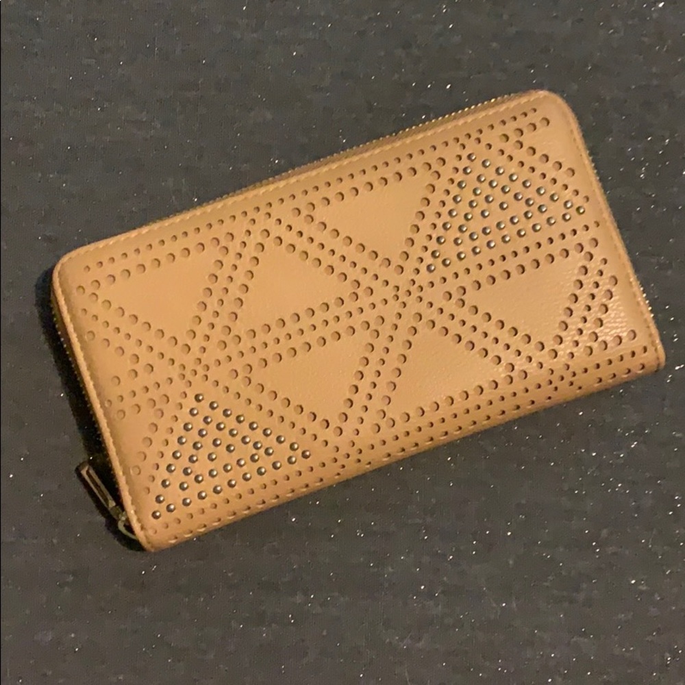 Charming Charlie brown and gold speckled wallet